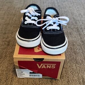 Vans Kids Black and White Sneakers